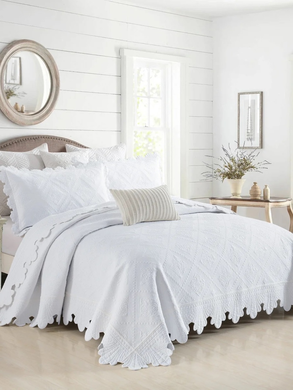 3 PIECE 100% COTTON OVERSIZED LIGHTWEIGHT QUILT BEDSPREAD SET